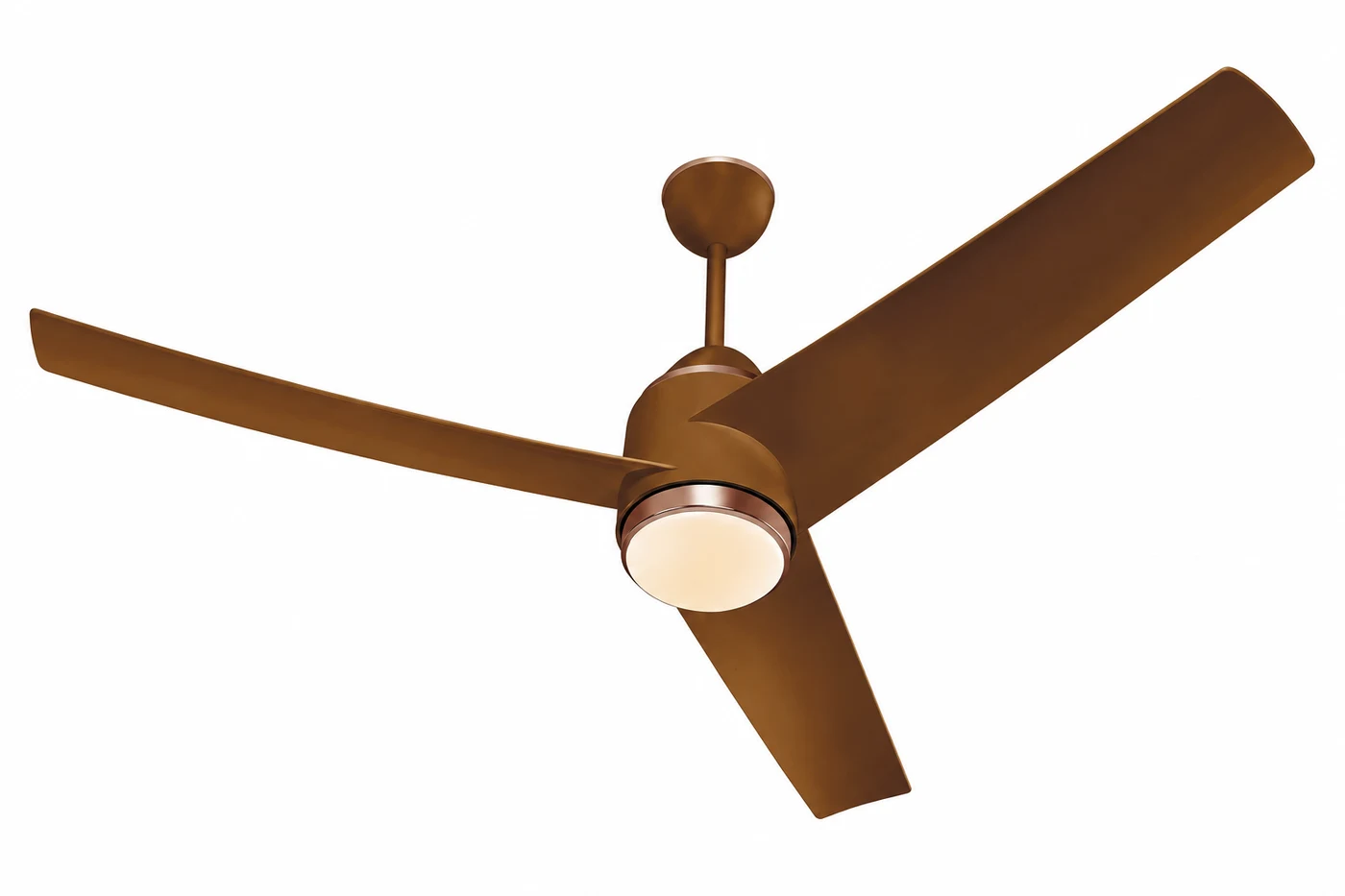 Brown Kühl Windzz K3 with three aerodynamic blades and integrated downlight